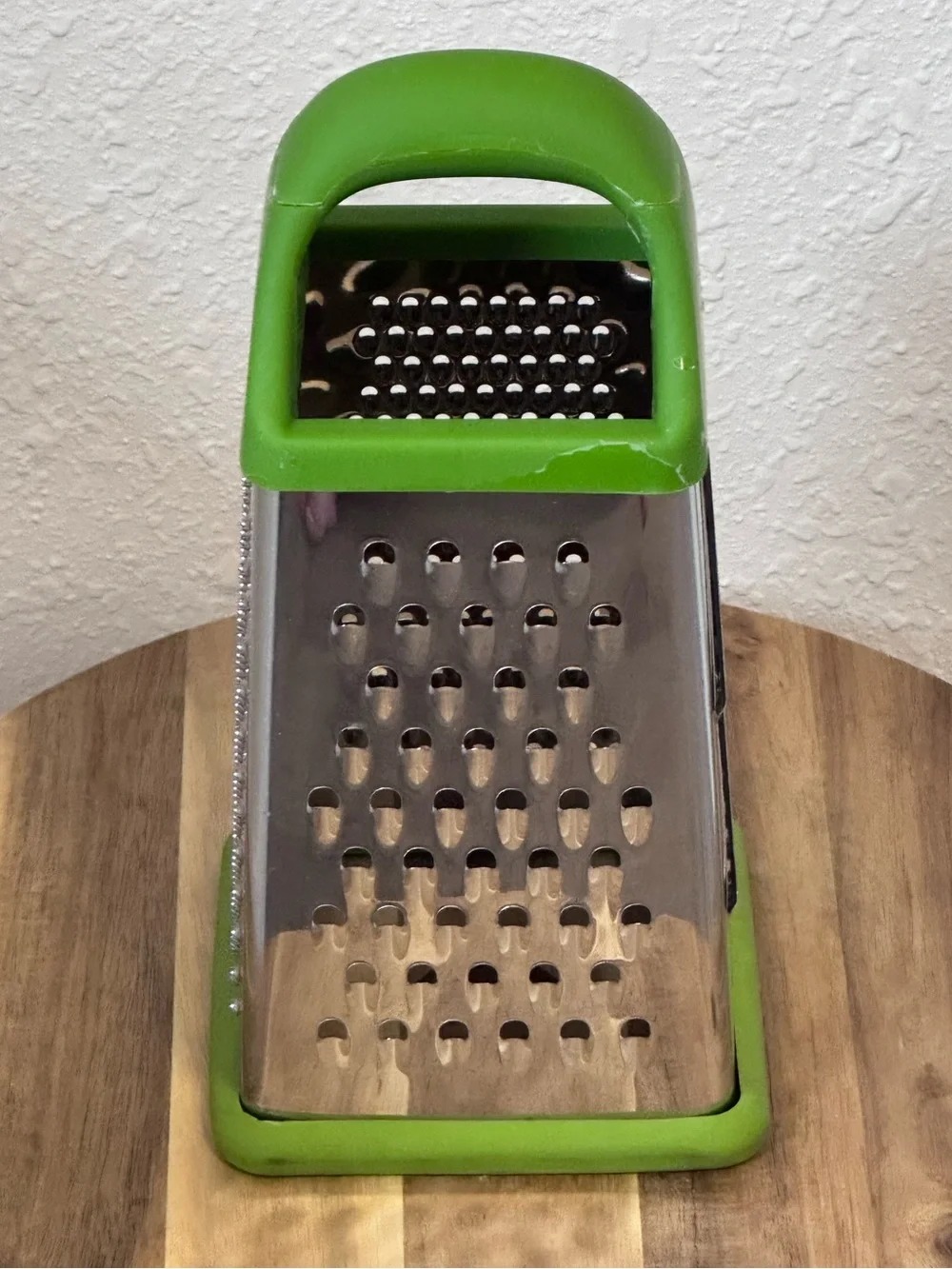 KitchenAid Professional Box Grater Green Silicone Handle Stainless Steel 4 Sided